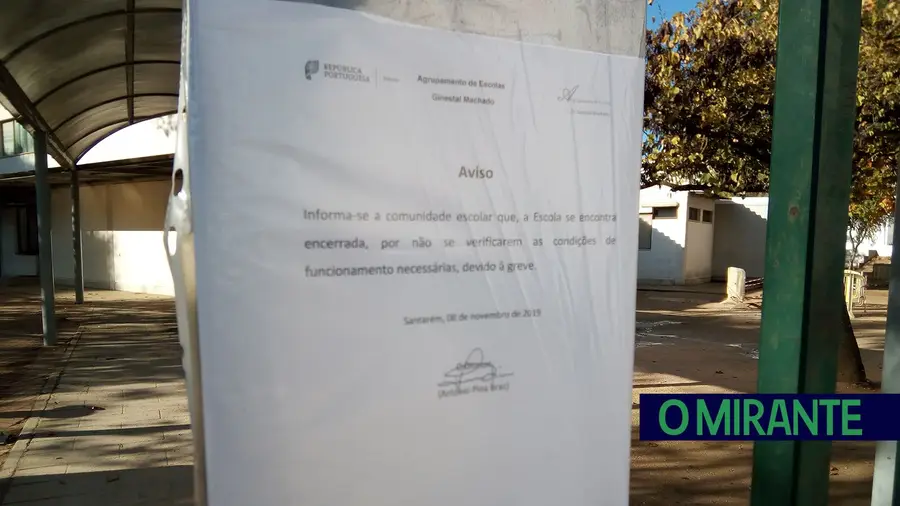 Greve fecha escolas em Santarém Greve fecha escolas em Santarém
