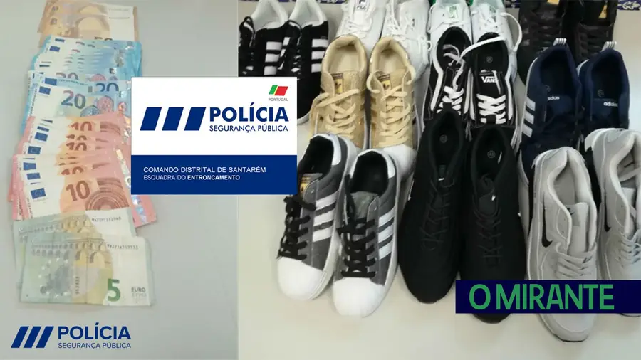 PSP apreende várias sapatilhas contrafeitas no Entroncamento PSP apreende várias sapatilhas contrafeitas no Entroncamento