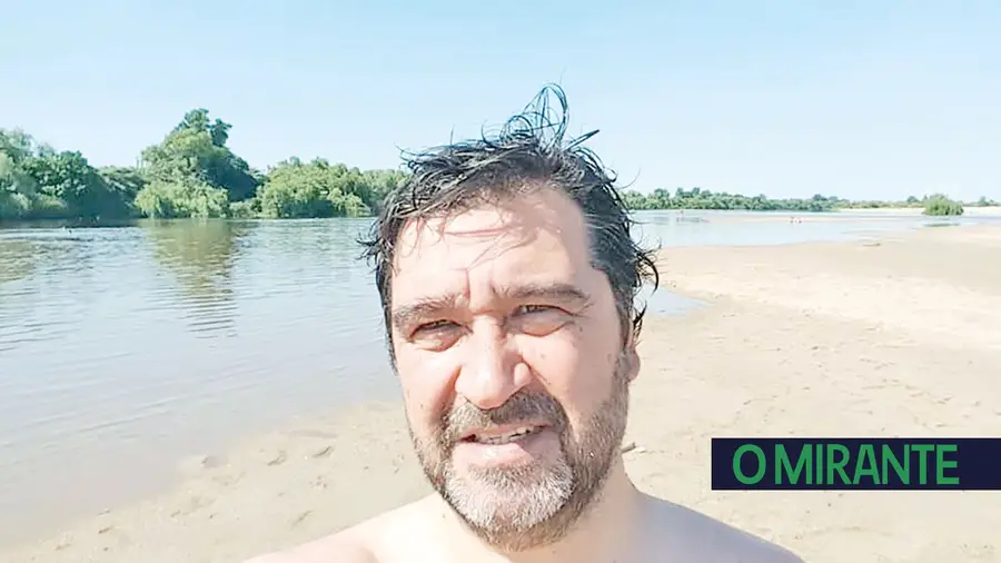 O Mário na praia!