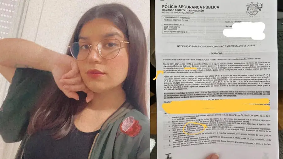 Multada em 200 euros por estar a almoçar dentro do carro no Cartaxo Multada em 200 euros por estar a almoçar dentro do carro no Cartaxo