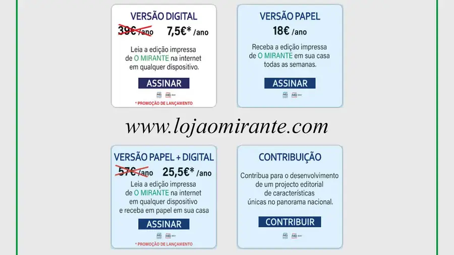 O MIRANTE tem novos preços na assinatura digital O MIRANTE tem novos preços na assinatura digital