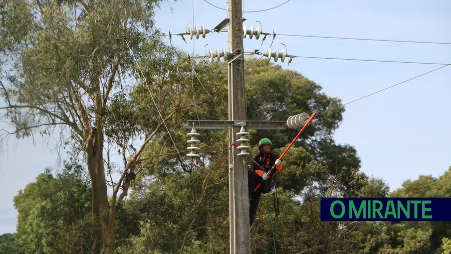 Queda de cabo eléctrico na Circular Urbana de Santarém 