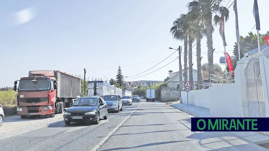 Um pouco por todo o concelho podem ser vistos camiões estacionados nas bermas das estradas