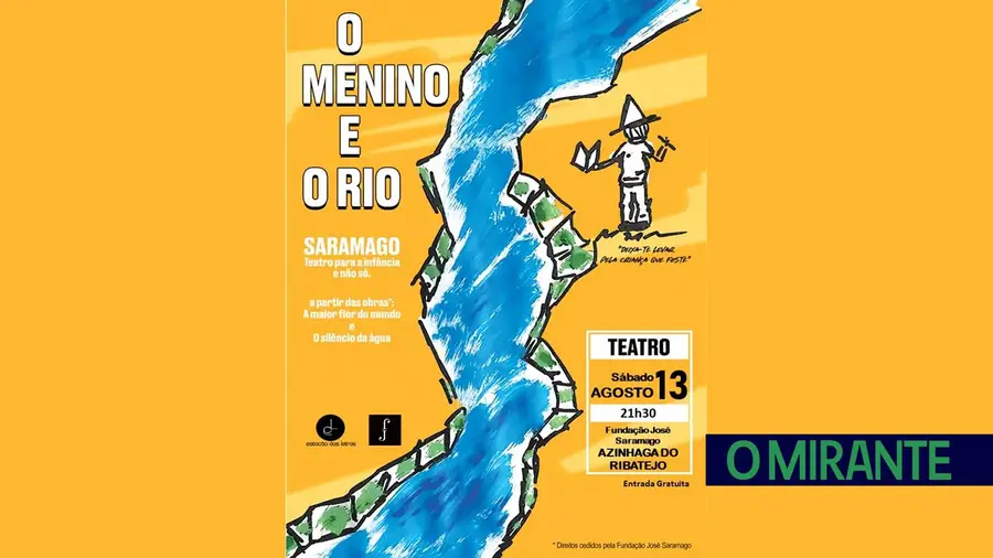 Teatro no pátio da Fundação Saramago na Azinhaga