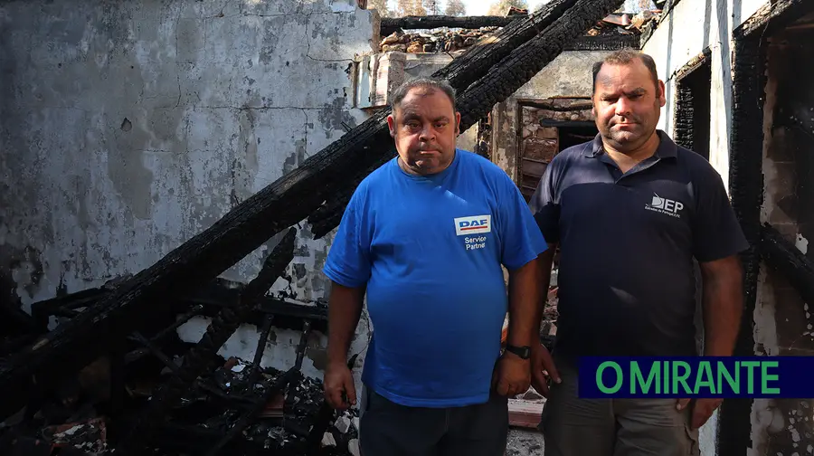 Luís e Jorge Marques perderam tudo o que tinham quando a casa onde moravam com o pai ardeu nos incêndios que atingiram Ourém em Julho