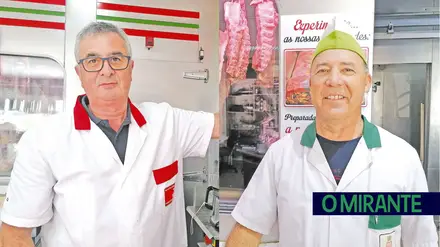 Paulo Francisco e José Ferreira são os gerentes do Talho Nacional 10 e do Rei das Carnes