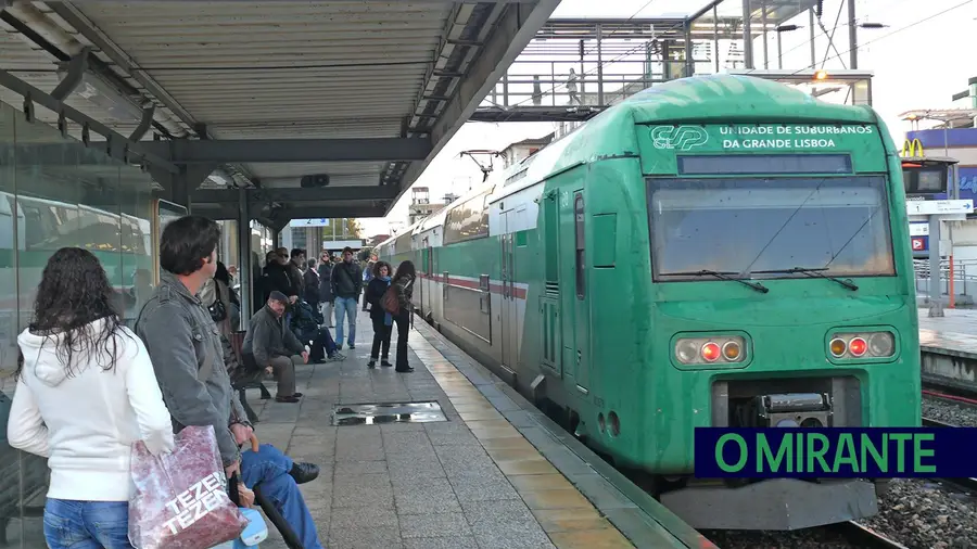 Entre a Castanheira do Ribatejo e Alverca a linha do norte é servida apenas por duas linhas em bitola ibérica