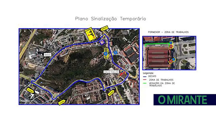 Circulação rodoviária suspensa na rua do Mercado Municipal de Santarém Circulação rodoviária suspensa na rua do Mercado Municipal de Santarém