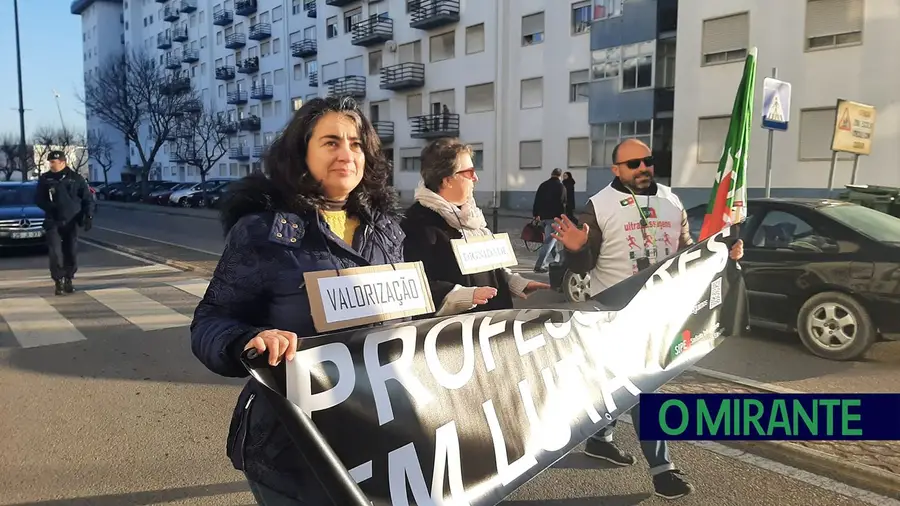 Professores em arruada em Rio Maior