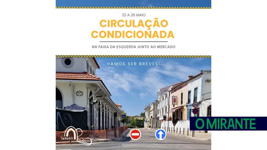 Rua do Mercado em Santarém vai estar com circulação condicionada