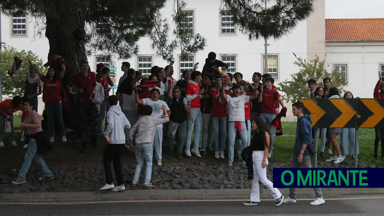 Benfiquistas saem à rua para festejar título nacional em Santarém