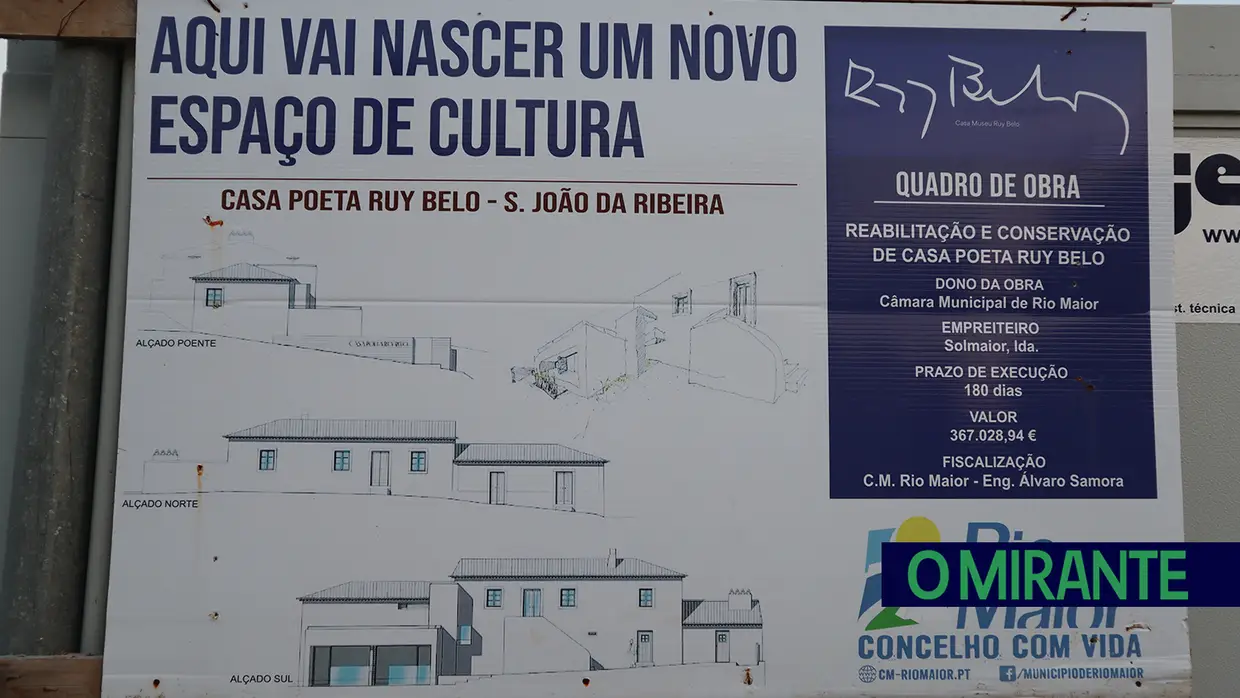 Obras na Casa Poeta Ruy Belo são carga de trabalhos em Rio Maior