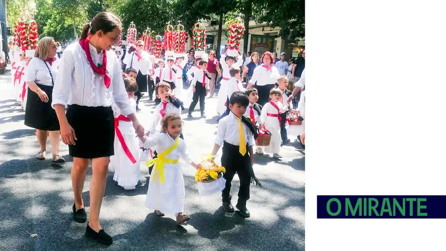 Crianças do Agrupamento de Escolas Templários na Festa dos Tabuleiros Crianças do Agrupamento de Escolas Templários na Festa dos Tabuleiros