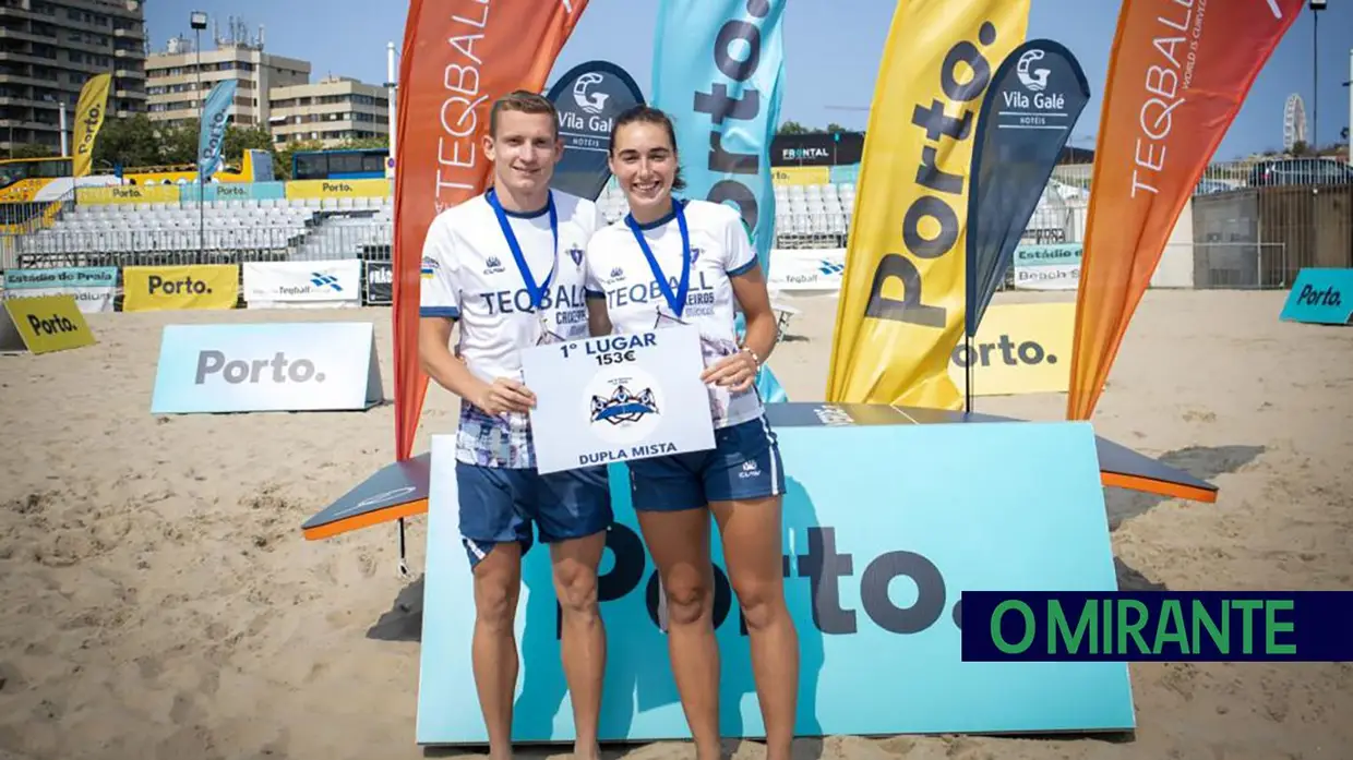 Dupla dos “Caixeiros” de Santarém vence no Circuito Nacional de Beach Teqball