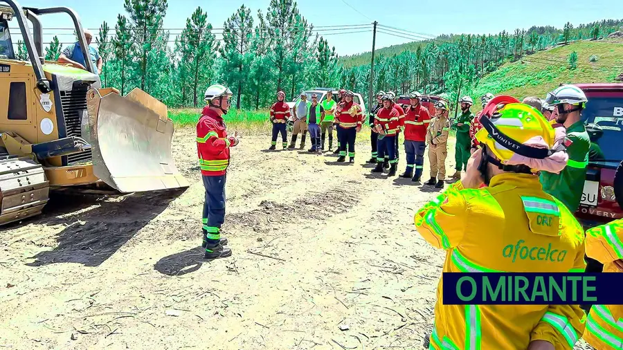 Protecção civil organiza formação com máquinas de rasto em Ferreira do Zêzere