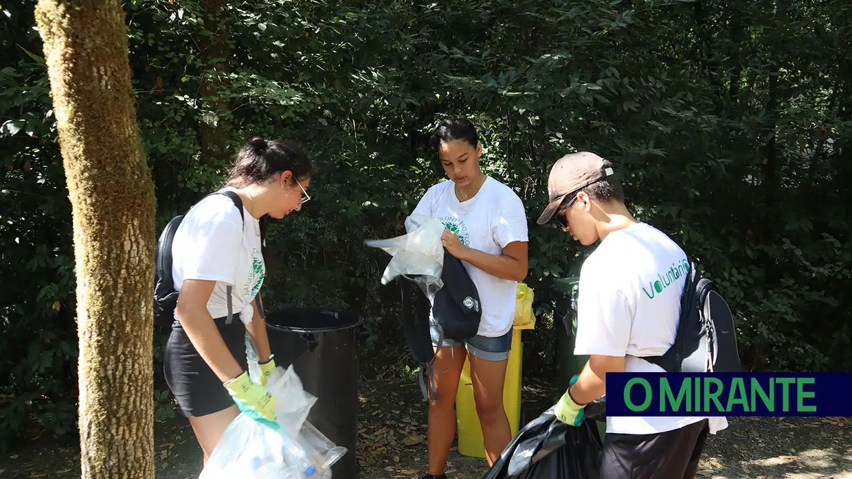 Jovens voluntários em acção pela preservação da Mata Nacional dos Sete Montes