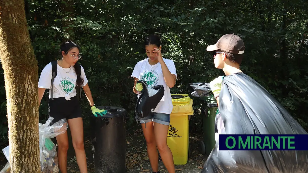 Jovens voluntários em acção pela preservação da Mata Nacional dos Sete Montes