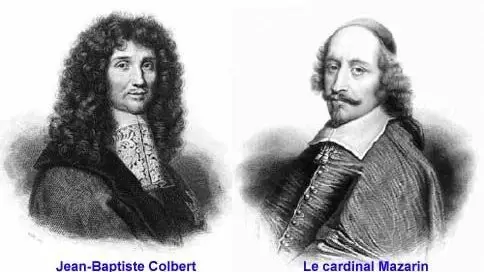 Diálogo entre Colbert e Mazarino durante o reinado de Luís XIV, na peça teatral Le Diable Rouge, de Antoine Rault: