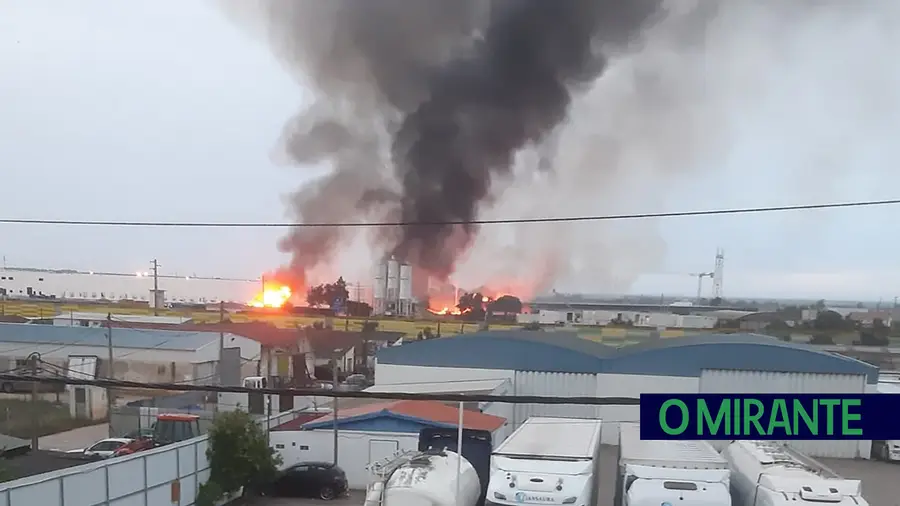 Incêndio em fábrica de paletes mobiliza mais de cem operacionais na Castanheira