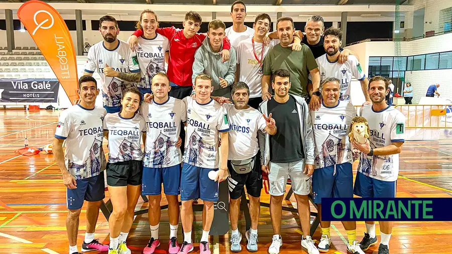 Atletas dos “Caixeiros” no Campeonato do Mundo de Teqball