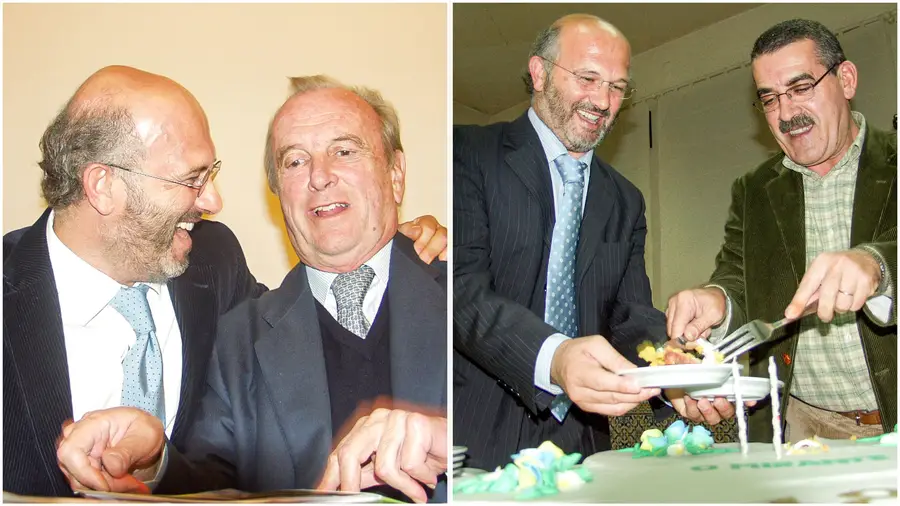 Director Geral de O MIRANTE, Joaquim António Emídio, com Francisco Pinto Balsemão e Sérgio Carrinho Director Geral de O MIRANTE, Joaquim António Emídio, com Francisco Pinto Balsemão e Sérgio Carrinho