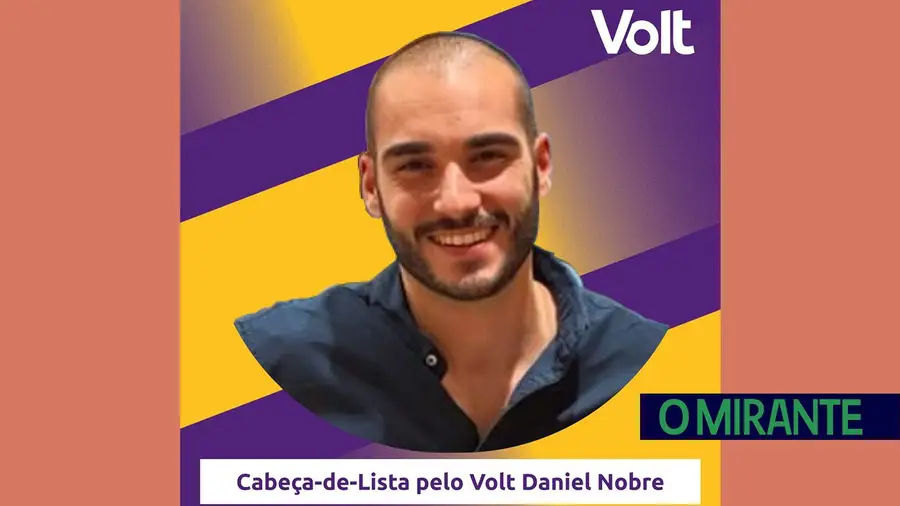 Daniel Nobre é o cabeça de lista do Volt por Santarém Daniel Nobre é o cabeça de lista do Volt por Santarém