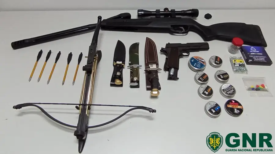 GNR apreende armas a suspeito de violência doméstica em Ourém