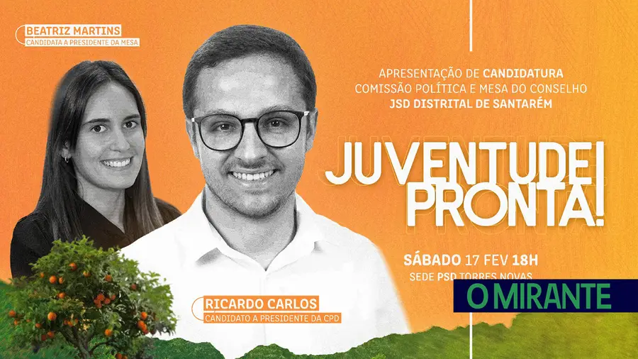Ricardo Carlos é candidato à liderança da distrital de Santarém da JSD