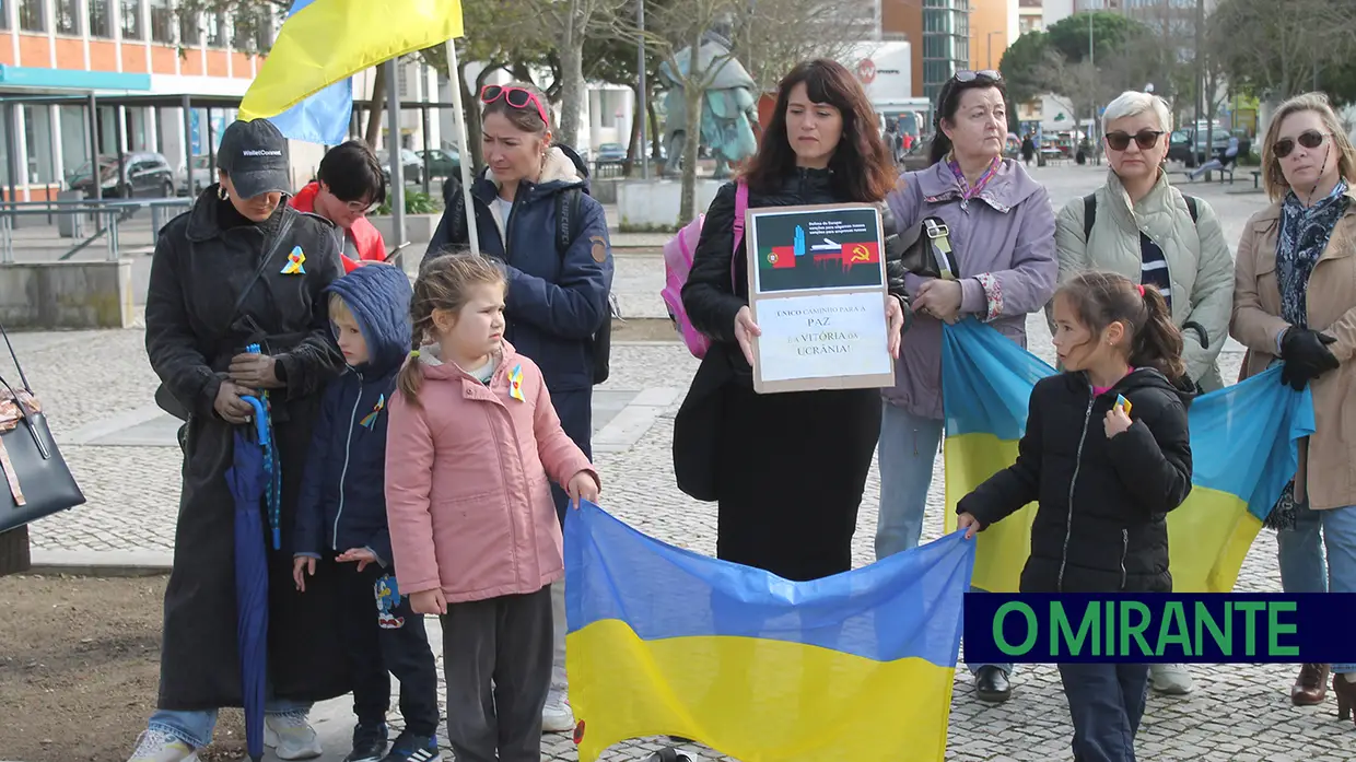 Comunidade ucraniana de Santarém assinalou dois anos de guerra