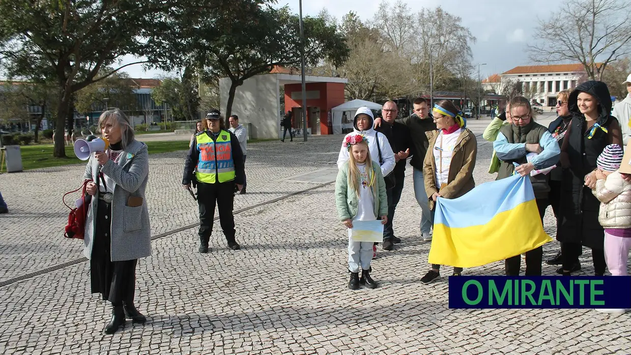 Comunidade ucraniana de Santarém assinalou dois anos de guerra