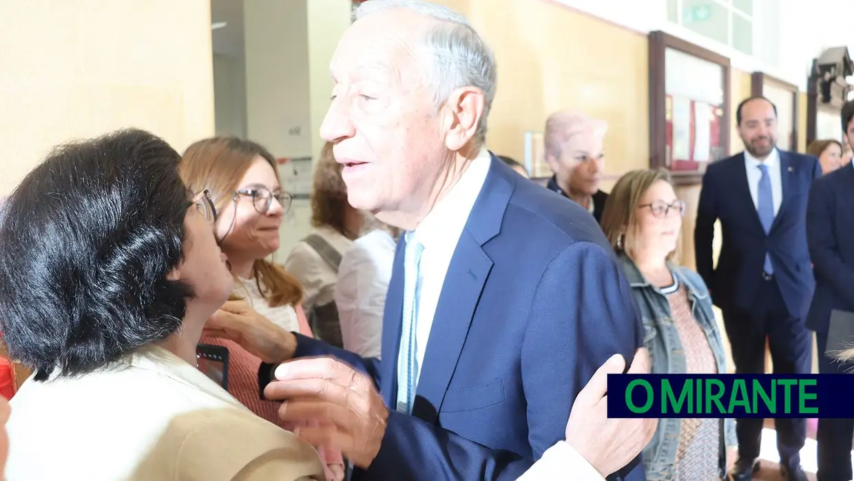 Marcelo Rebelo de Sousa deu uma aula em Santarém e foi recebido com euforia