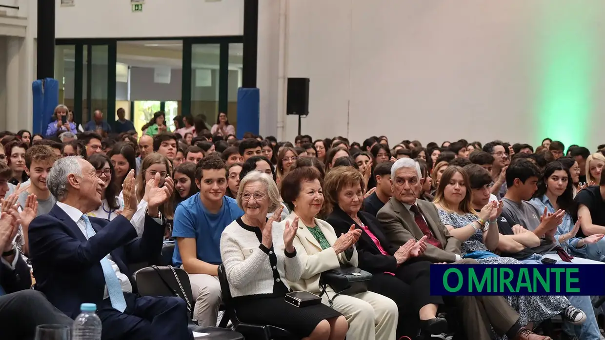 Marcelo Rebelo de Sousa deu uma aula em Santarém e foi recebido com euforia