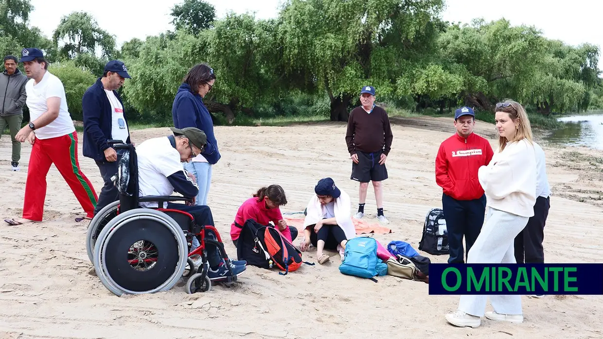 Encontro de canoagem na Praia Doce em Salvaterra de Magos