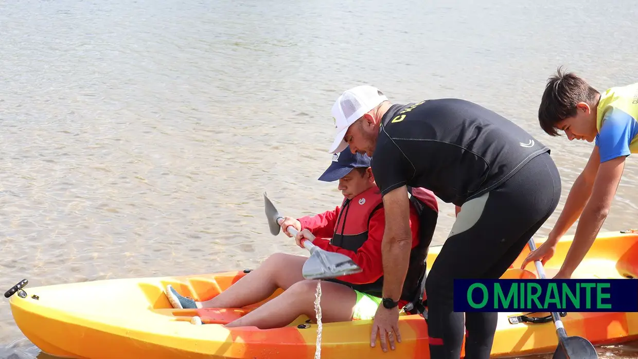 Encontro de canoagem na Praia Doce em Salvaterra de Magos