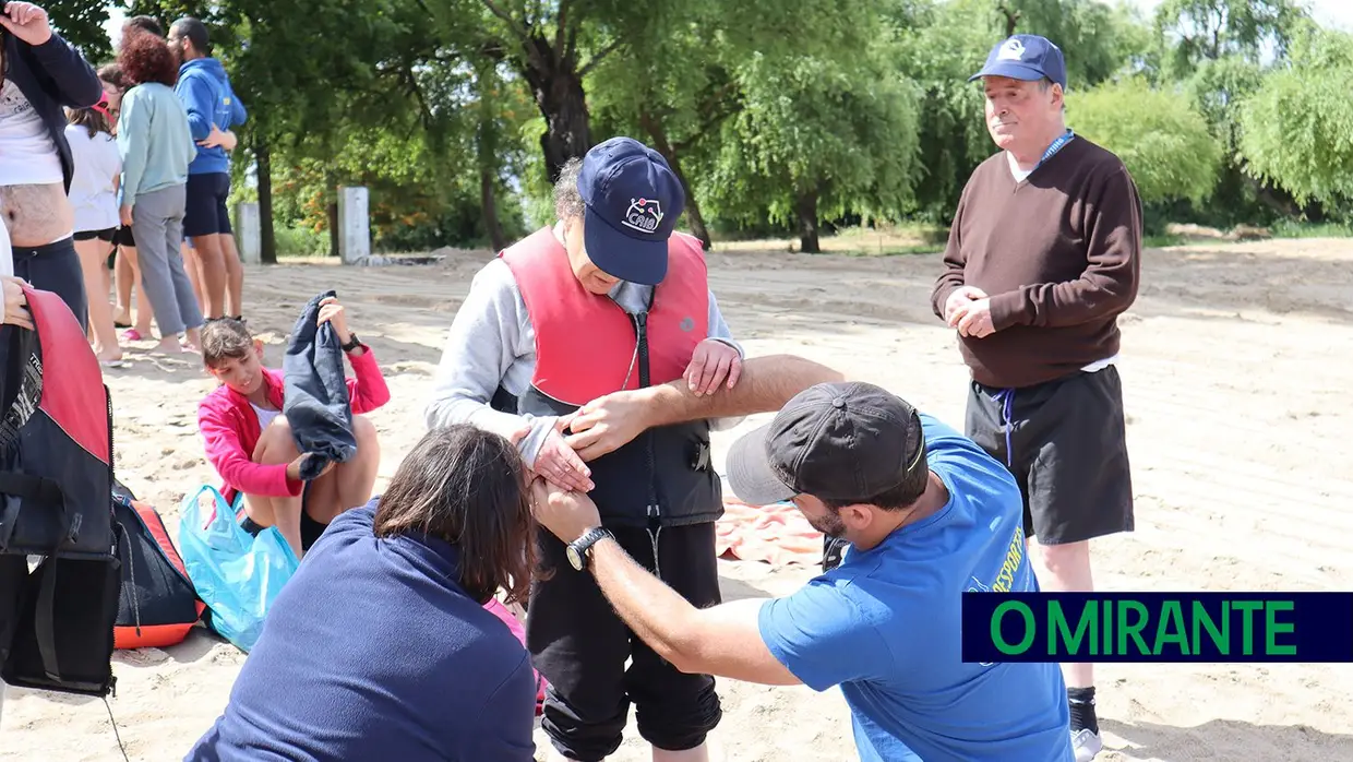 Encontro de canoagem na Praia Doce em Salvaterra de Magos