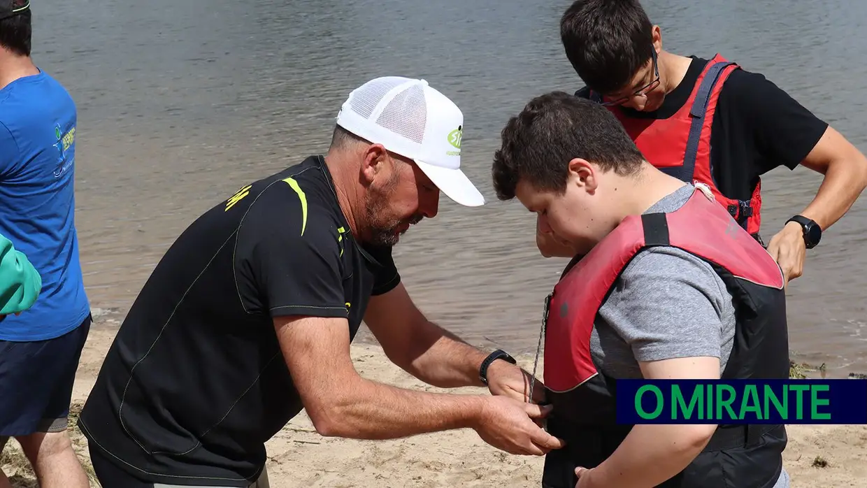 Encontro de canoagem na Praia Doce em Salvaterra de Magos