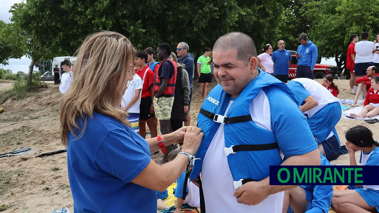 Encontro de canoagem na Praia Doce em Salvaterra de Magos