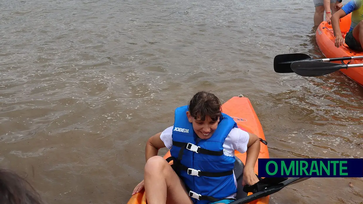 Encontro de canoagem na Praia Doce em Salvaterra de Magos