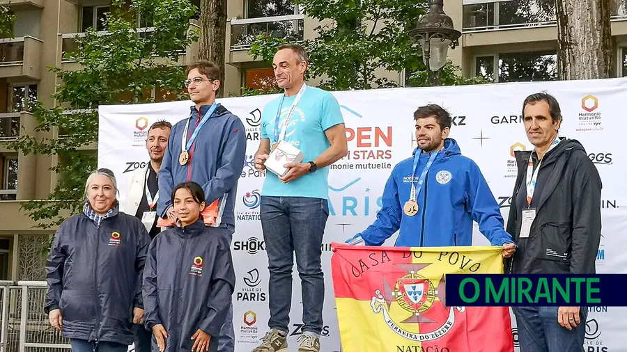 Nadador de Ferreira do Zêzere no pódio em prova de águas abertas em Paris Nadador de Ferreira do Zêzere no pódio em prova de águas abertas em Paris
