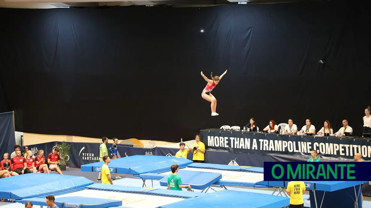 Maior evento de ginástica de trampolins de Portugal está a decorrer em Santarém