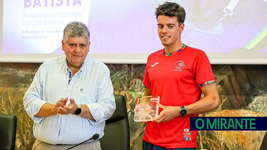 Ricardo Batista recebido na Câmara de Torres Novas depois de excelente prestação nos Jogos Olímpicos