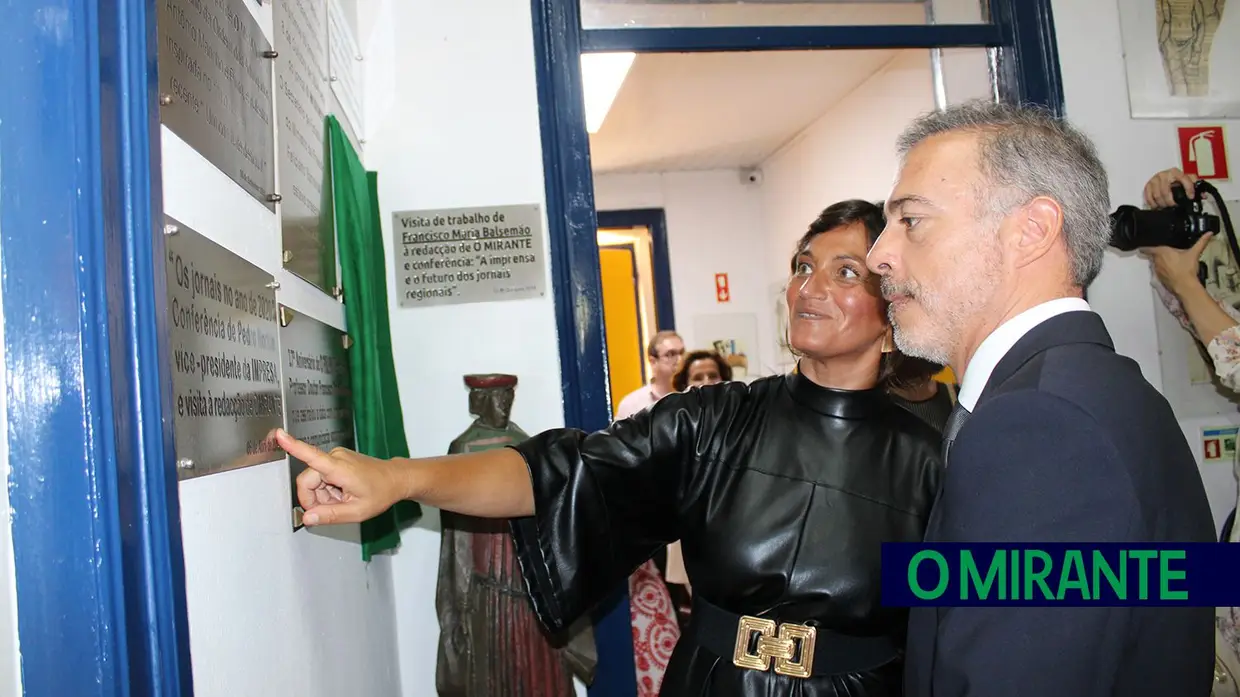 Momentos da visita do ministro Pedro Duarte à redacção de O MIRANTE