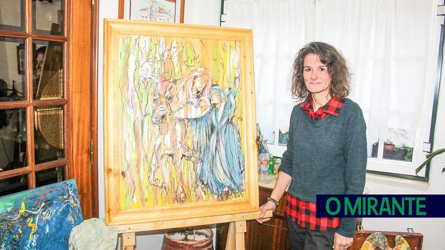 Artista da Chamusca pinta quadro do primeiro Prémio “Salvator Mundi”