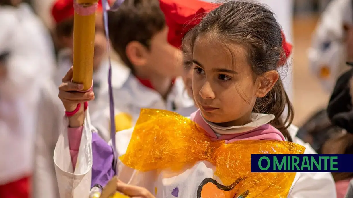 Desfile carnavalesco de alunos na Azinhaga sobre a obra do pintor Serrão de Faria