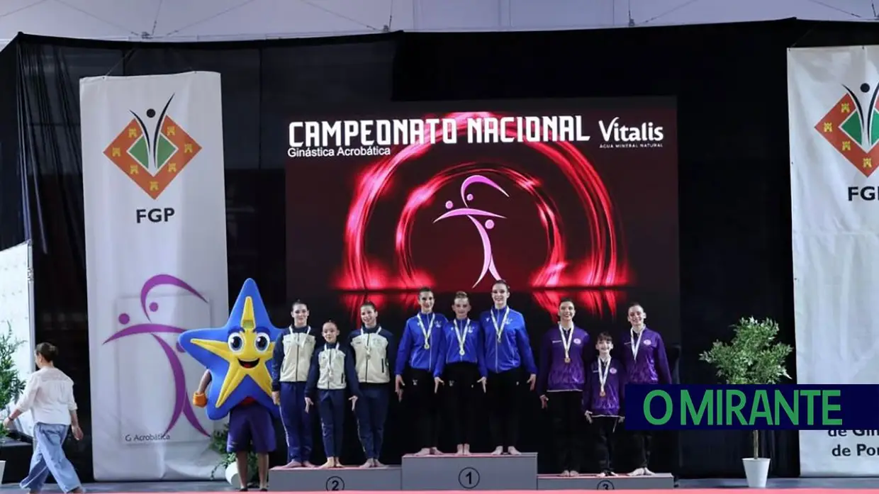 Académica de Santarém com dois títulos nacionais na 2ª Divisão de ginástica acrobática