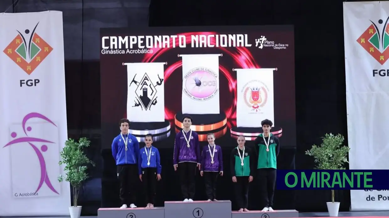 Académica de Santarém com dois títulos nacionais na 2ª Divisão de ginástica acrobática