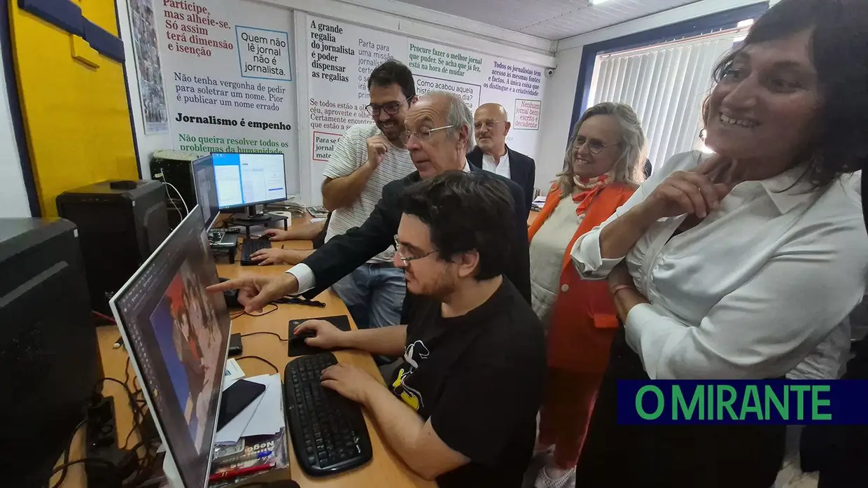 Marques Mendes visita Santarém e conhece redacção de O MIRANTE