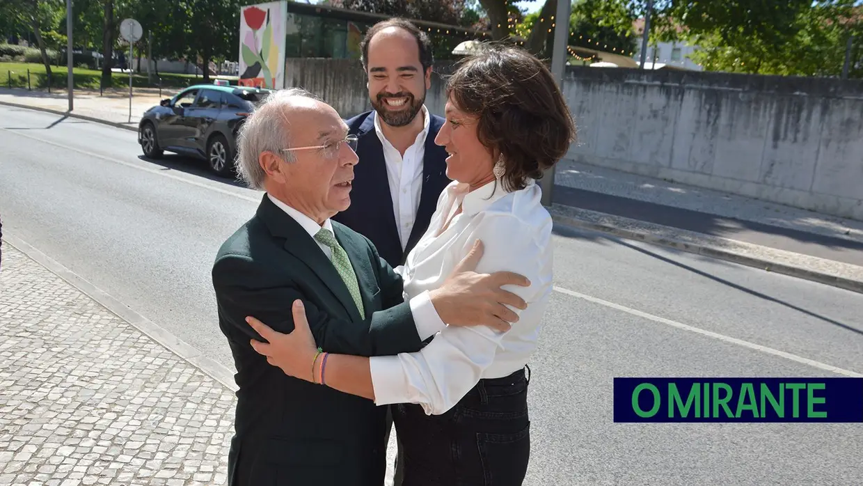 Visita de Marques Mendes à redacção de O MIRANTE