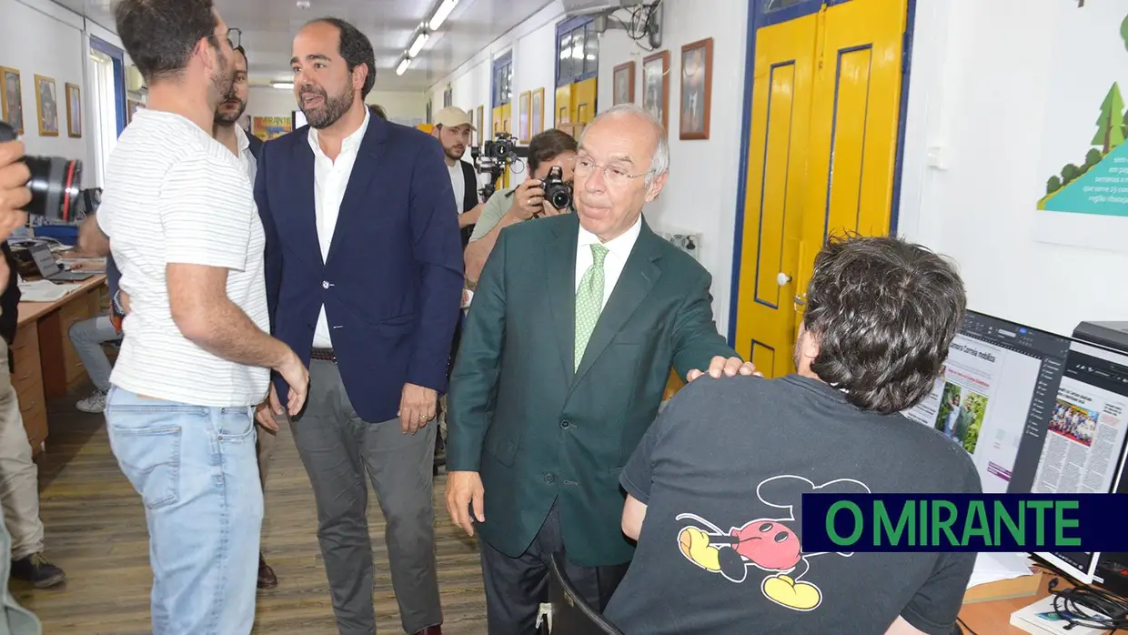 Visita de Marques Mendes à redacção de O MIRANTE