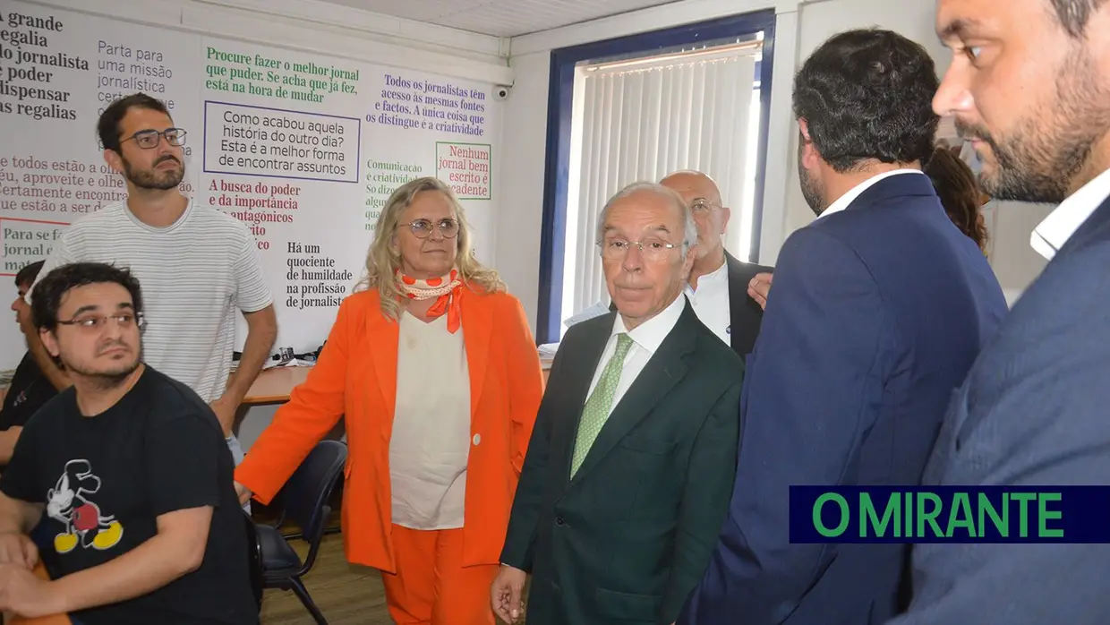 Visita de Marques Mendes à redacção de O MIRANTE